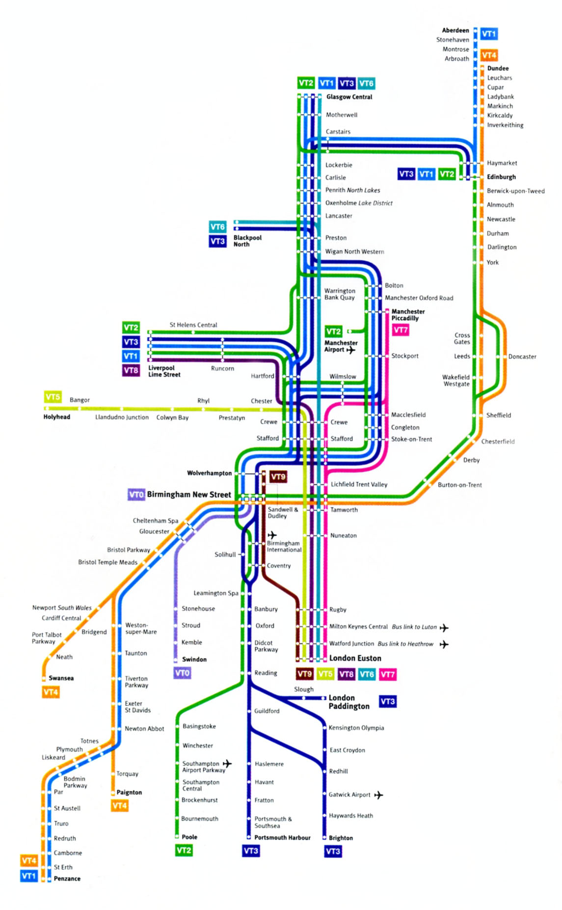 Cross Country Old route map now. RailUK Forums